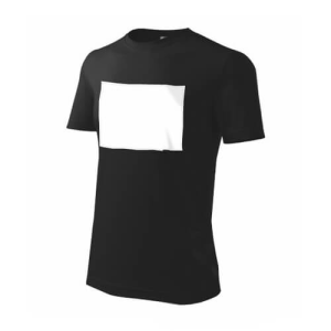 PATCHIRT – cotton T-μπλούζα για subimation εκτύπωση – κουτί εκτύπωση horizontal – μαύρο – XL