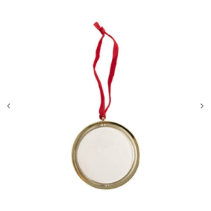 Rotating Christmas διακοσμητικό withRed κορδόνι (χρυσό, 8,5 × 9,2 × 1 cm)