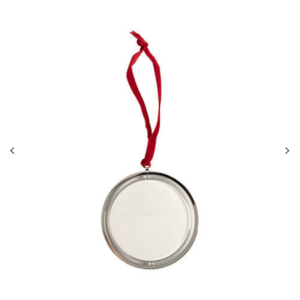 Rotating Christmas διακοσμητικό withRed κορδόνι (ασημί, 8,5 × 9,2 × 1 cm)
