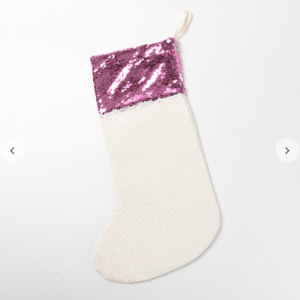 Christmas stocking με ροζ παγιέτες για εκτύπωση εξάχνωσης