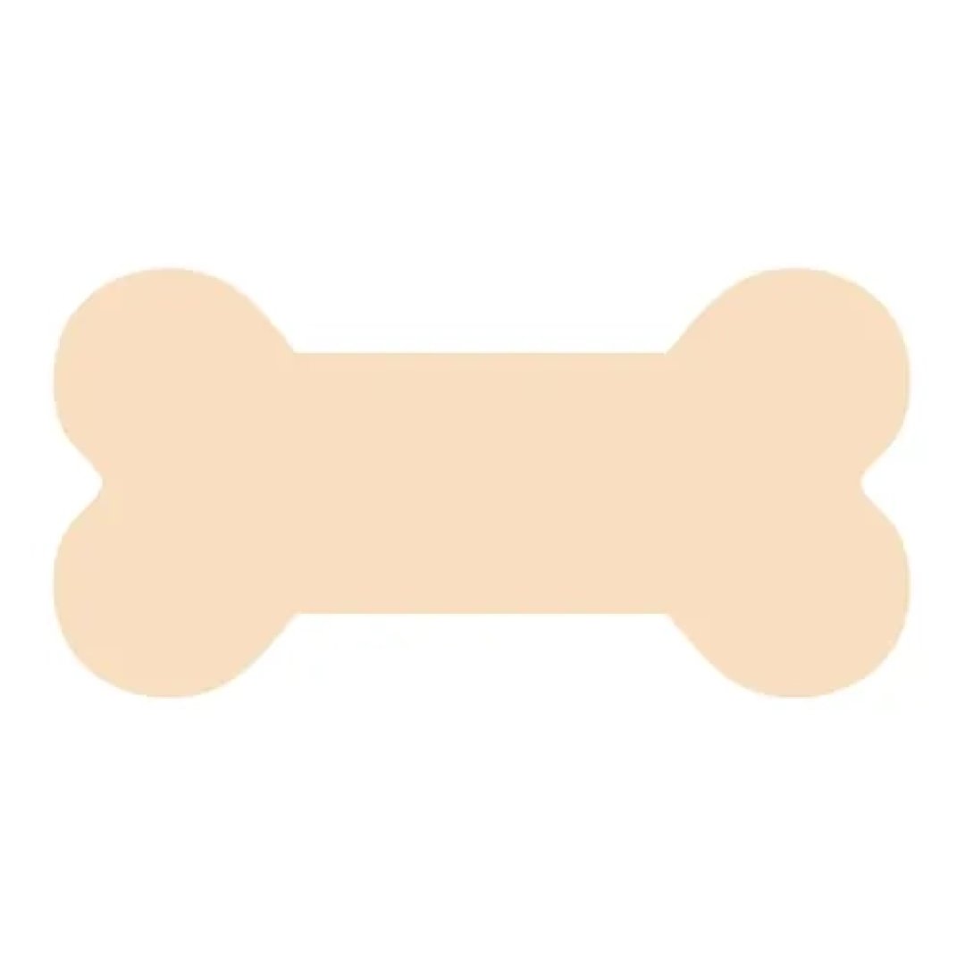 Bone Shaped Plywood Sign w/ Stripes (25.4*12.7*1.5cm)