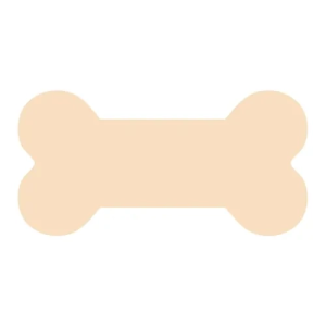 Bone Shaped Plywood Sign w/ Stripes (25.4*12.7*1.5cm)