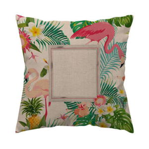 ΔΙΧΡΩΜΟ ΛΙΝΟ ΜΑΞΙΛΑΡΙ 50X50CM FLAMINGO