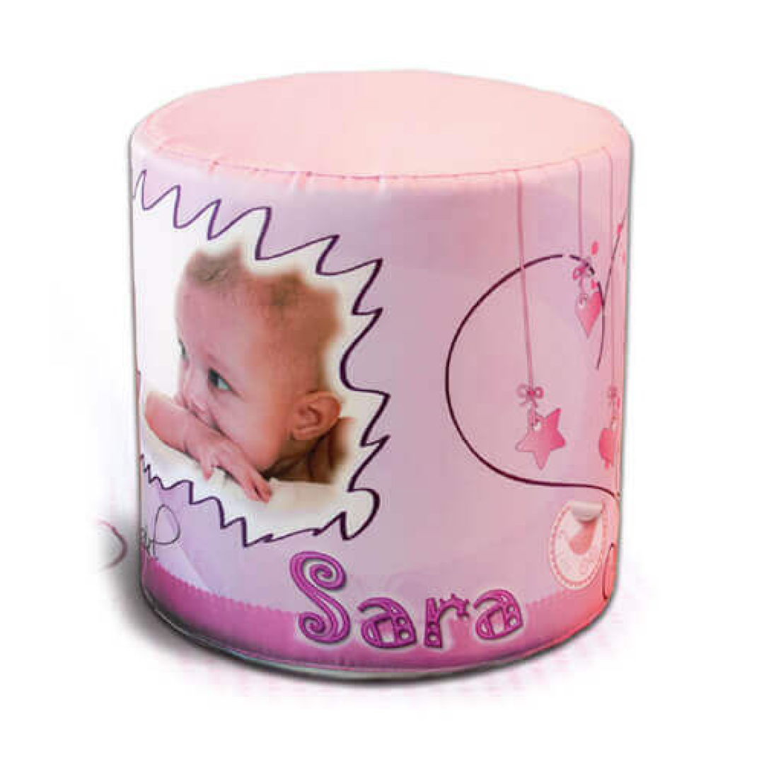 ΔΙΧΡΩΜΟ ΣΑΤΕΝ ΠΟΥΦ 29Χ30CM ΣΤΡΟΓΓΥΛΟ PINK