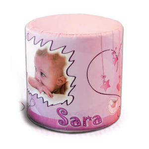 ΔΙΧΡΩΜΟ ΣΑΤΕΝ ΠΟΥΦ 29Χ30CM ΣΤΡΟΓΓΥΛΟ PINK
