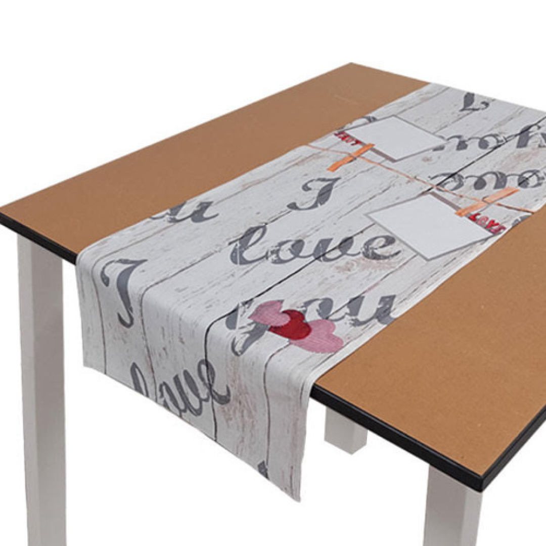 40 x 120 cm polyester table runner Sublimation Transfer – Love