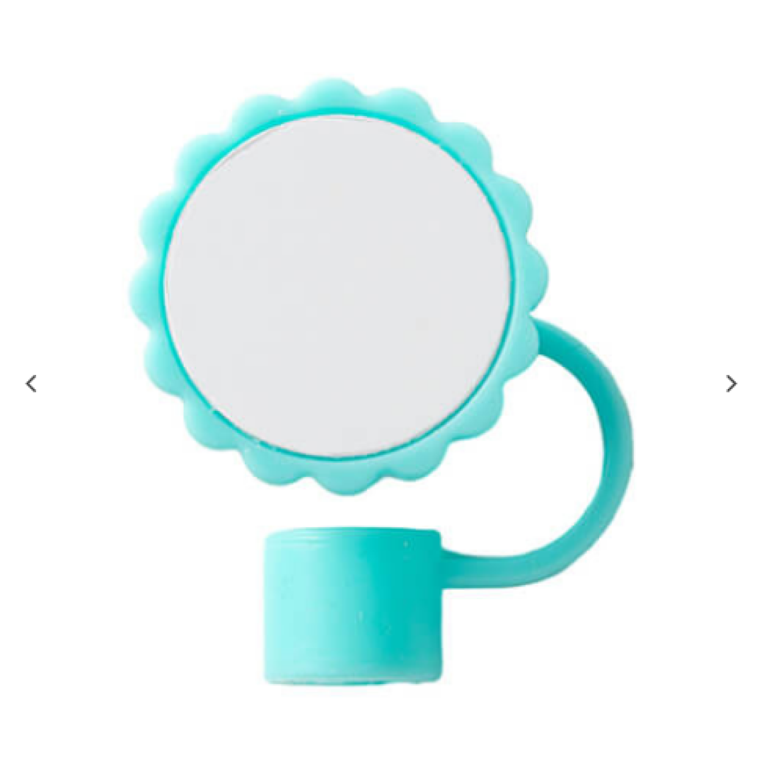 Sunflower Shape Silicone Straw Θήκη w/ Insert(Mint Green, φ10mm)