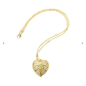 Καρδιά Angel Wings necklace για εκτύπωση εξάχνωσης – χρυσό