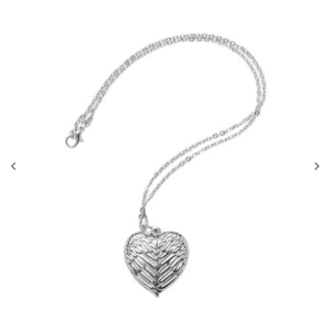 Καρδιά Angel Wings necklace για εκτύπωση εξάχνωσης – ασημί