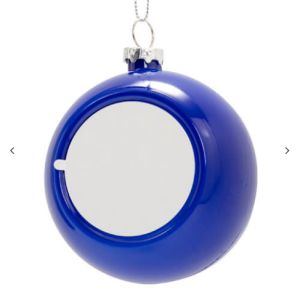 Χριστουγεννιάτικο δέντρο bauble Ø 7.8 cm για εκτύπωση εξάχνωσης – μπλε γυαλιστερό