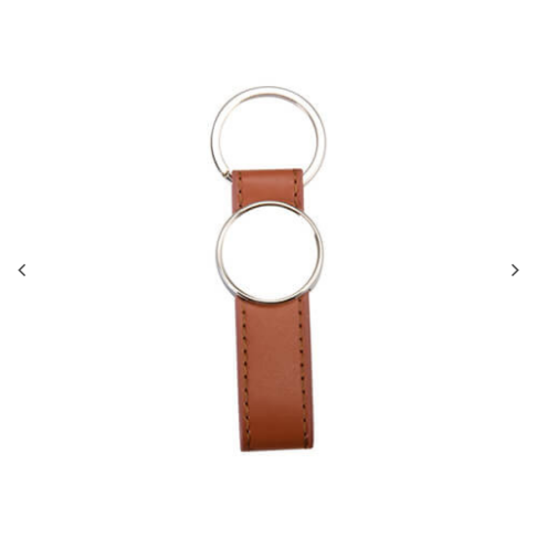 ΔΕΡΜΑΤΙΝΟ ΜΠΡΕΛΟΚ ΣΤΡΟΓΓΥΛΟ ΚΑΦΕ 32X102MM
