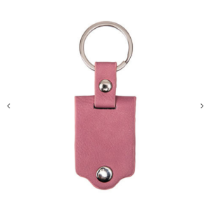 Rectangular μεταλλικό keyring in a leather θήκη για sublimation – claret
