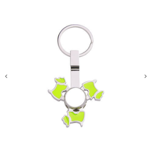 ΜΕΤΑΛΛΙΚΟ ΜΠΡΕΛΟΚ SPINNER DOG GREEN 40X70MM