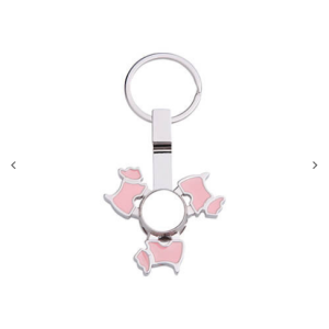 ΜΕΤΑΛΛΙΚΟ ΜΠΡΕΛΟΚ SPINNER DOG PINK 40X70MM