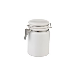 ΚΕΡΑΜΙΚΟ ΔΟΧΕΙΟ 400ML ΜΕ ΚΑΠΑΚΙ - ΑΣΠΡΟ