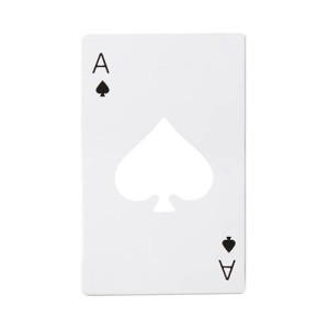 Ανοιχτήρι μπουκαλιών 5,5 x 8,5 cm για εξάχνωση - λευκό Πόκερ