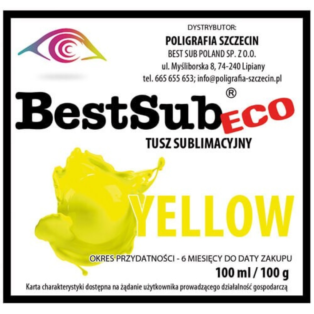 ΜΕΛΑΝΙ SUBLIMATION YELLOW 100 ml ECO SERIES
