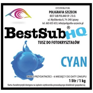 BESTSUB ΜΕΛΑΝΙ SUBLIMATION CYAN 100ML HQ SERIES