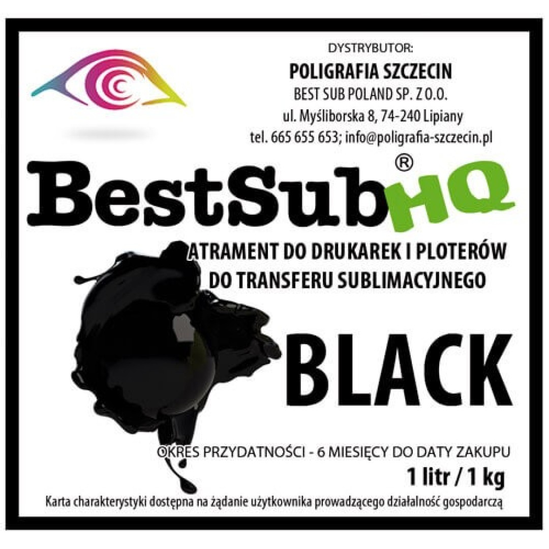 ΜΕΛΑΝΙ SUBLIMATION BLACK 100ML HQ SERIES