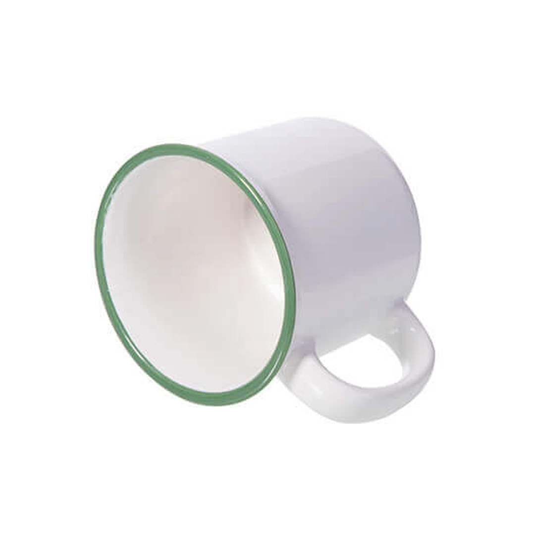 ΚΕΡΑΜΙΚΗ ΚΟΥΠΑ ΑΣΠΡΗ 300ML - ΕΠΙΣΤΡΩΣΗ ΣΜΑΛΤΟΥ - ΠΡΑΣΙΝΟ ΣΤΟΜΙΟ