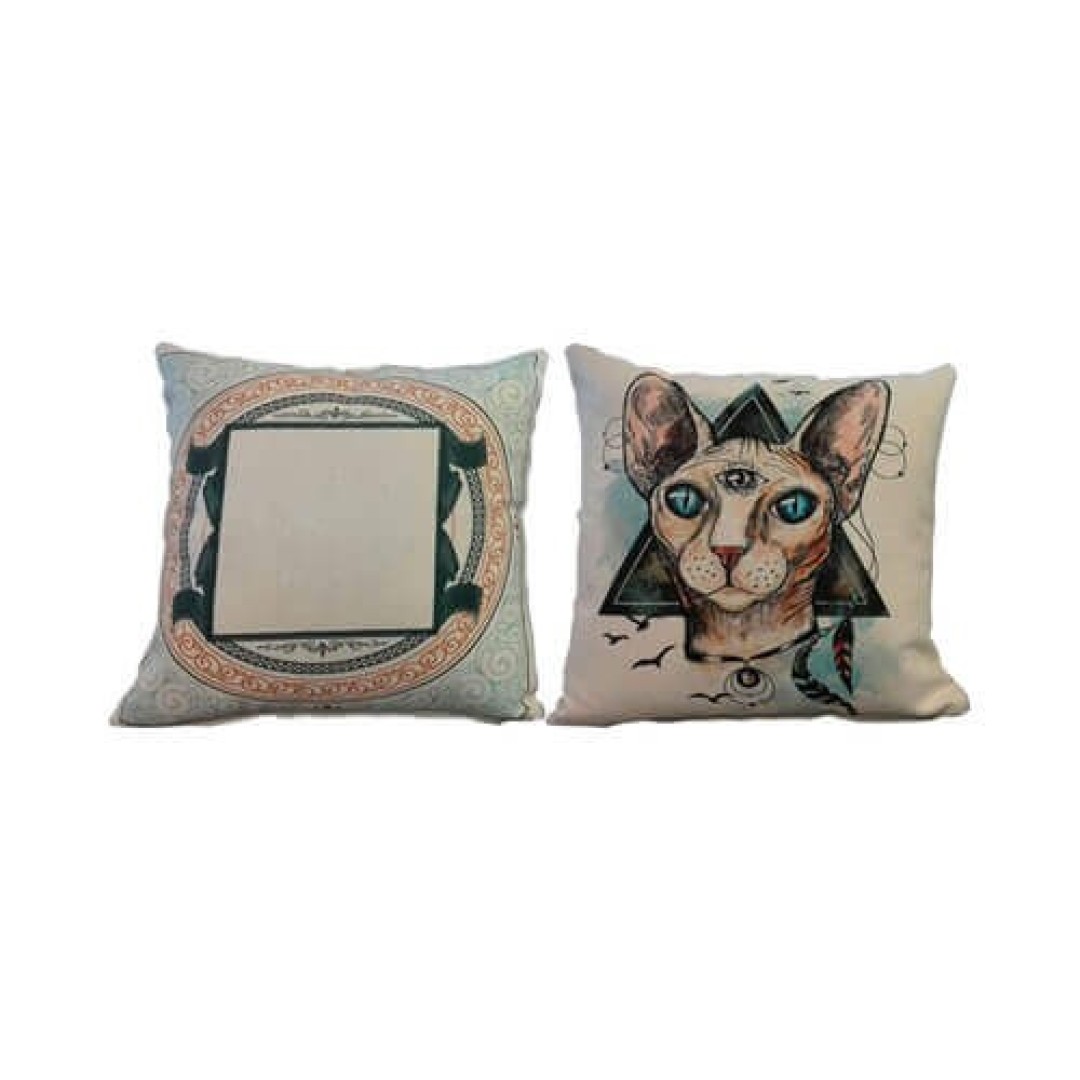 ΔΙΧΡΩΜΟ ΛΙΝΟ ΜΑΞΙΛΑΡΙ 38X38CM CAT