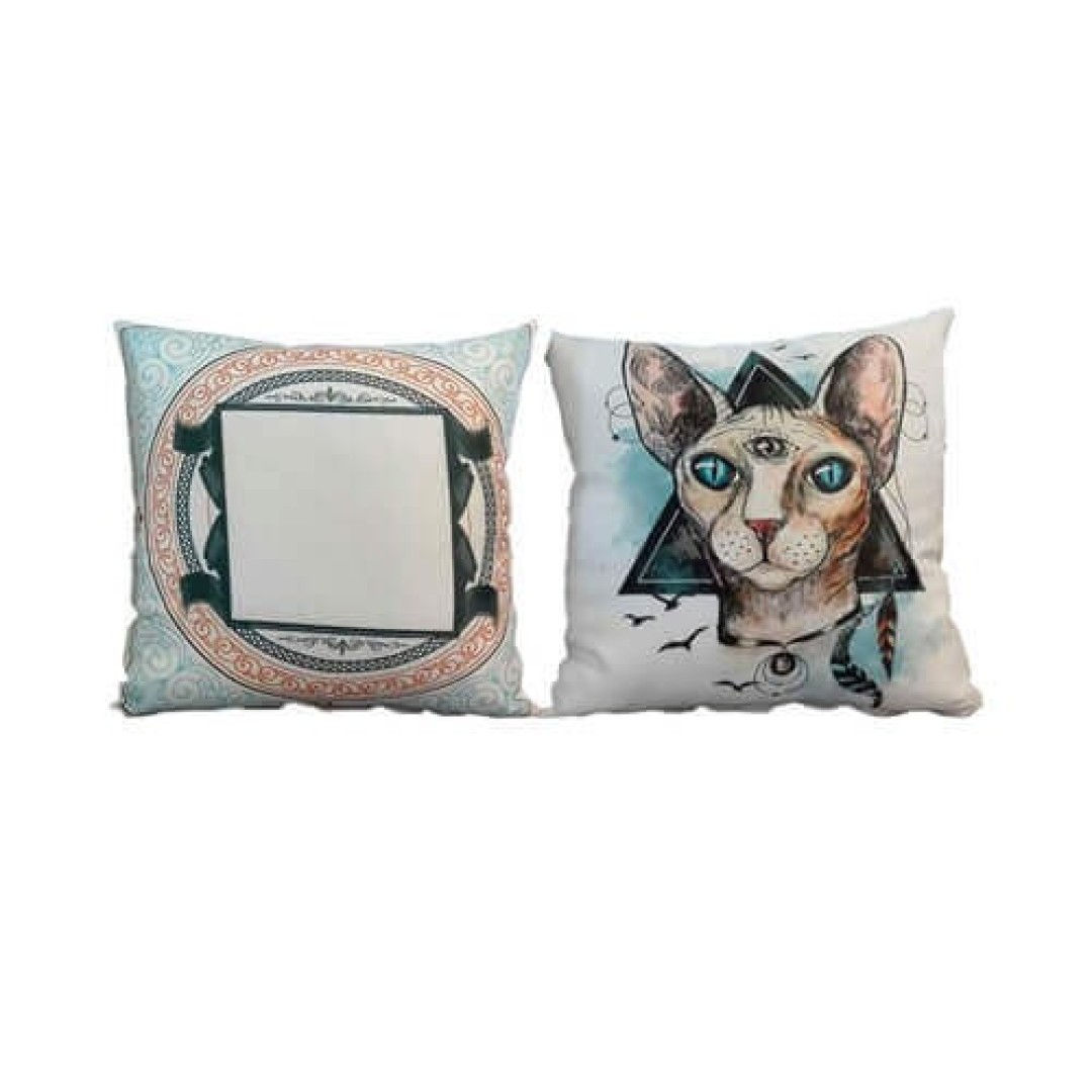 ΔΙΧΡΩΜΟ ΣΑΤΕΝ ΜΑΞΙΛΑΡΙ 38X38CM CAT