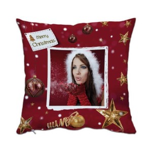 ΔΙΧΡΩΜΟ ΣΑΤΕΝ ΜΑΞΙΛΑΡΙ 38X38CM XMAS