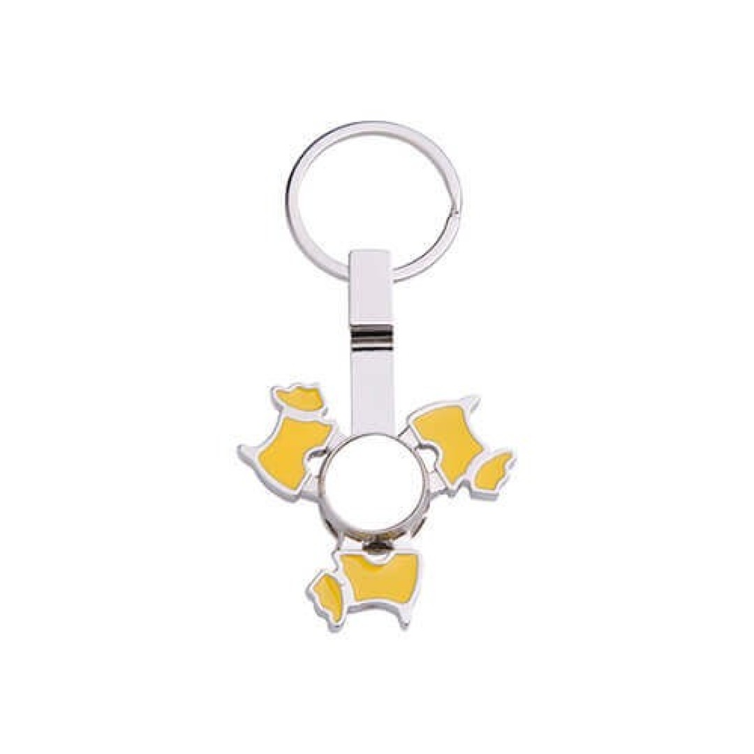 ΜΕΤΑΛΛΙΚΟ ΜΠΡΕΛΟΚ SPINNER DOG YELLOW 40X70MM