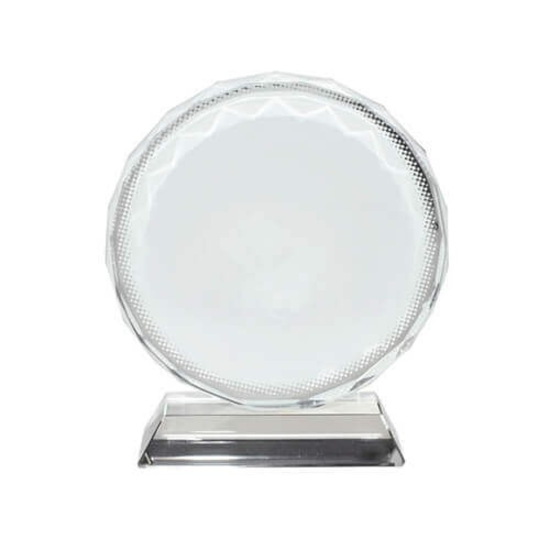 ΚΡΥΣΤΑΛΛΟ ΜΕ ΒΑΣΗ ΣΤΡΟΓΓΥΛΟ 10Χ10CM