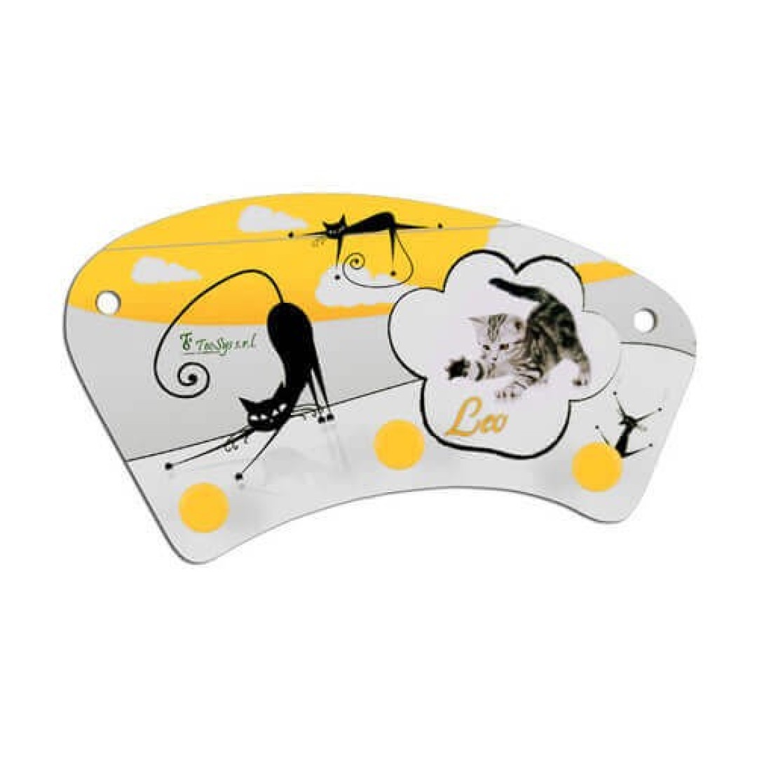 MDF ΚΡΕΜΑΣΤΡΑ ΚΙΤΡΙΝΟΙ ΚΥΚΛΟΙ 19,5X11CM