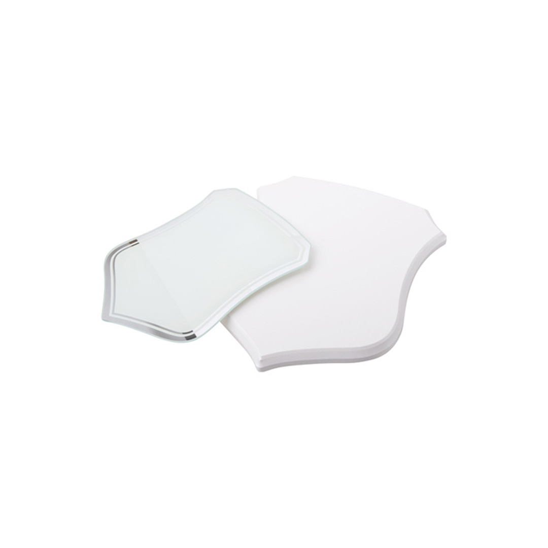 ΓΥΑΛΙΝΟ ΠΛΑΙΣΙΟ ΑΣΠΙΔΑ ΣΕ ΑΣΠΡΟ MDF