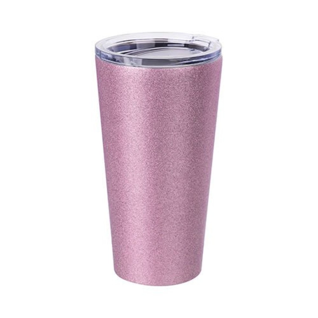 ΘΕΡΜΟΣ ΠΟΤΗΡΙ 480ml ΜΕ ΡΟΖ GLITTER